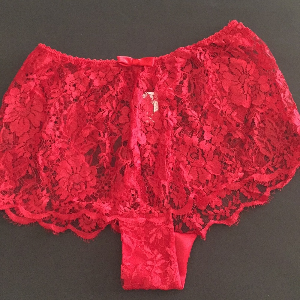 Vintage Natori red lace dancer panty